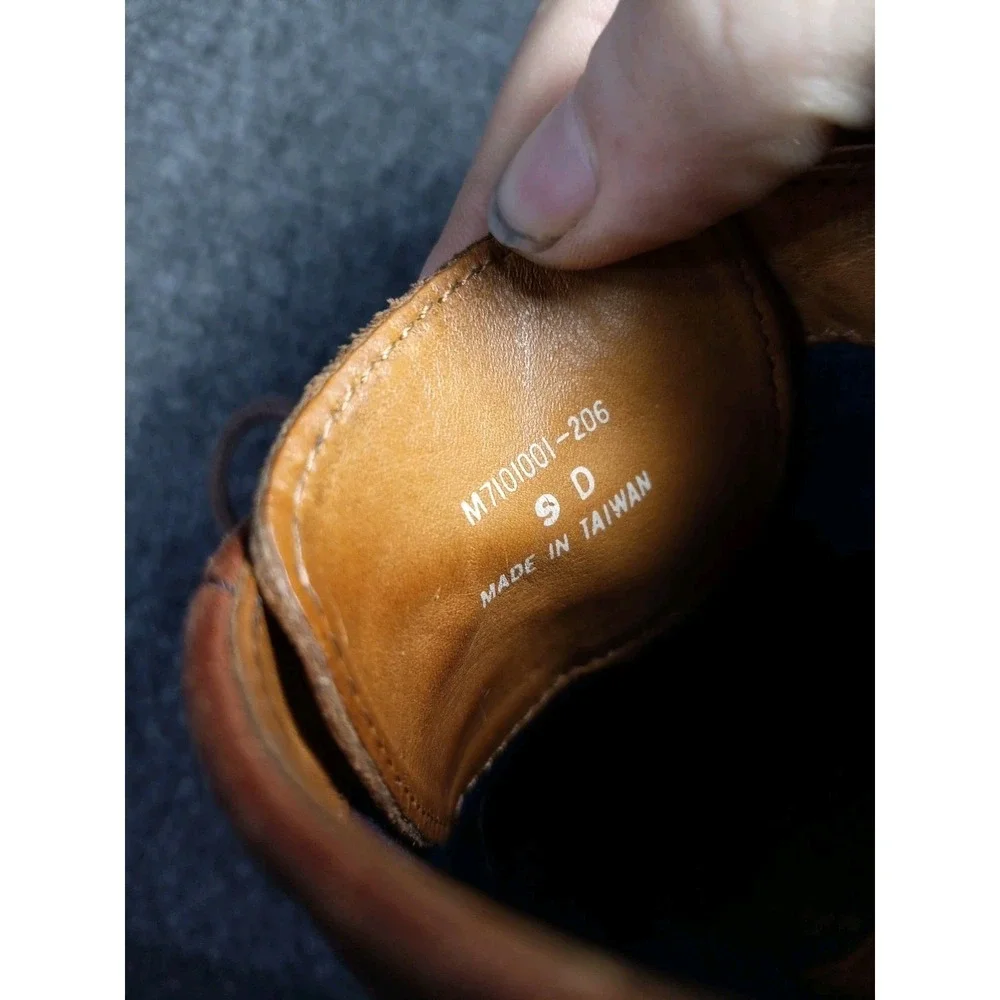 Polo Ralph Lauren Men's Brown Leather Lace Up Oxford Shoes Lug Sole Size 9D